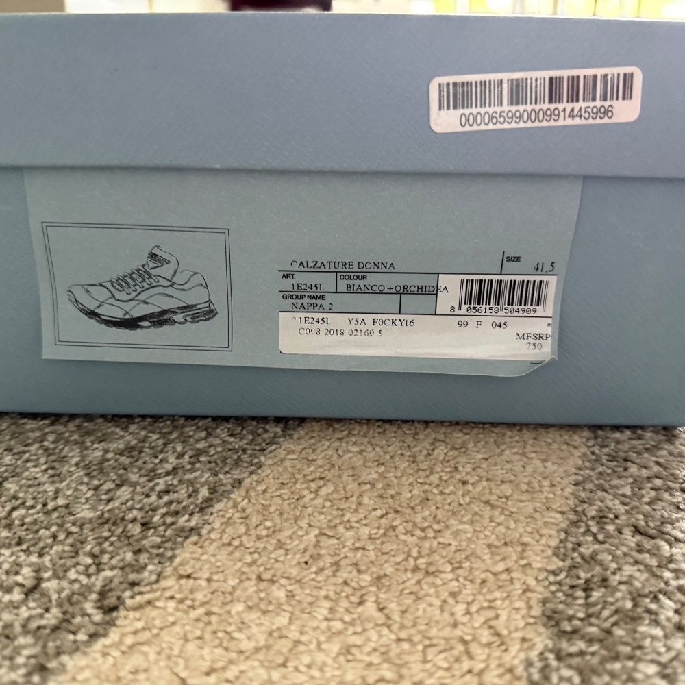 Women's Slightly Used Leather Prada Sneakers - Picture 13 of 14